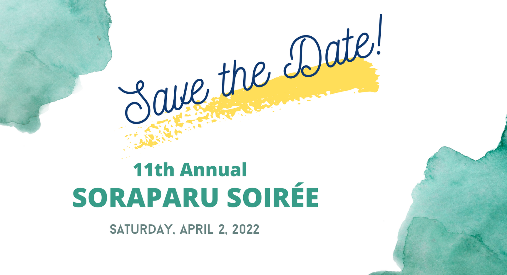 Save The Date - Soraparu Soiree April 2, 2022